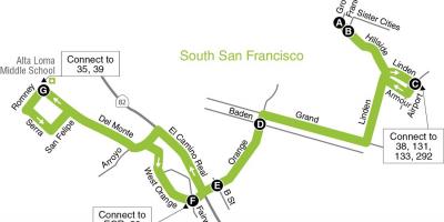Kort over San Francisco folkeskolen