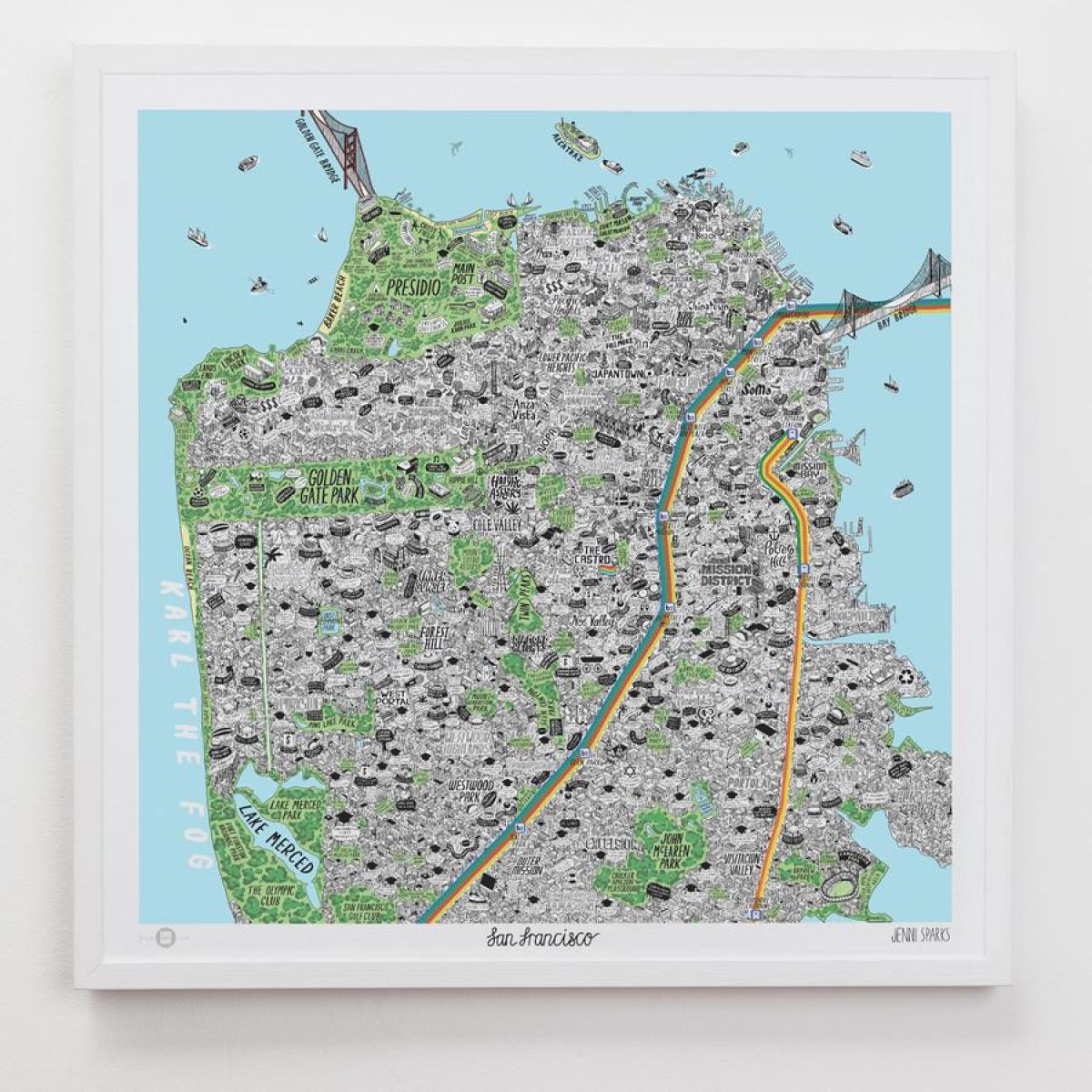 Kort over San Francisco art