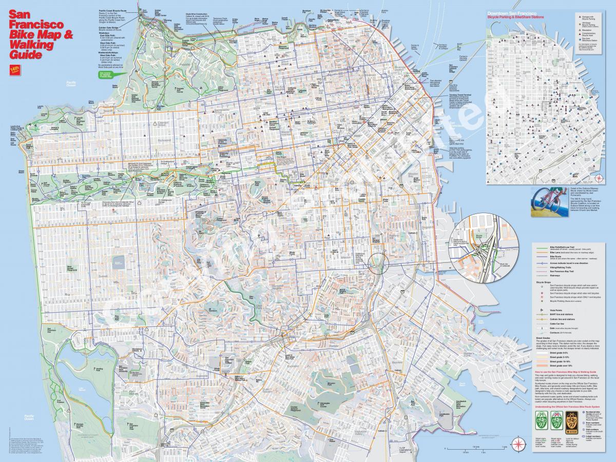 Kort over San Francisco cykel