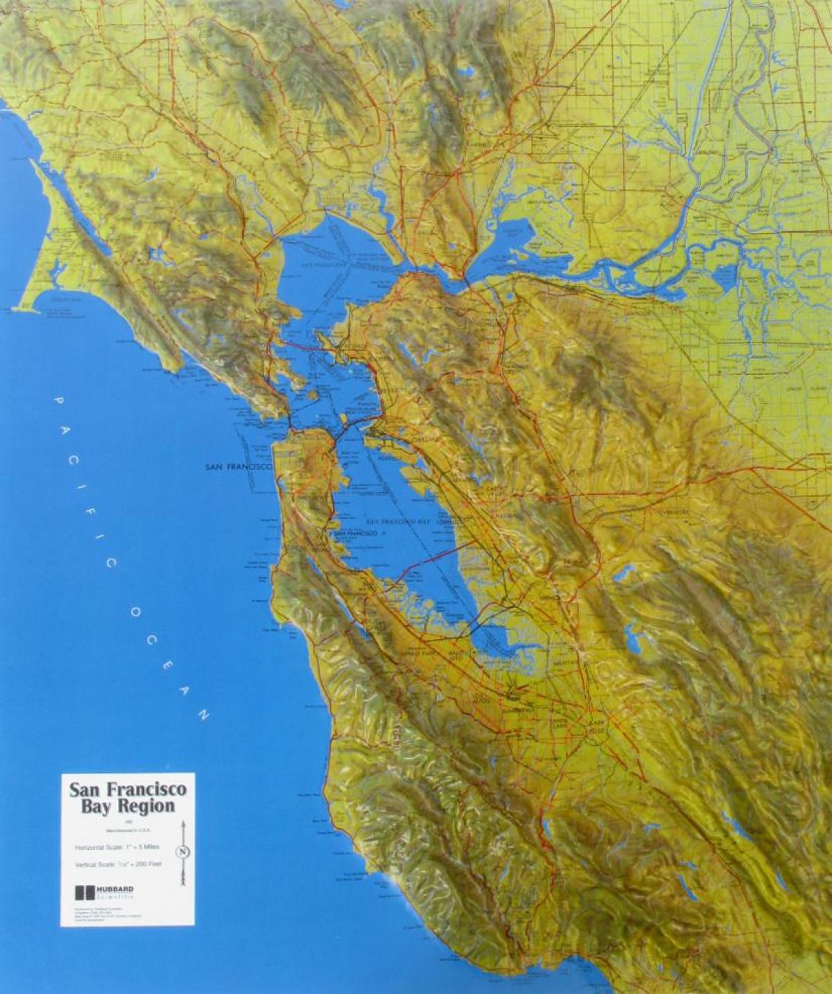 Kort over San Francisco relief