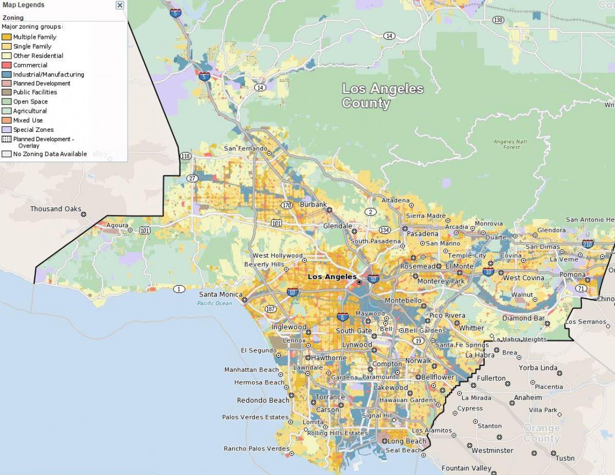 Kort over San Francisco zoneinddeling 