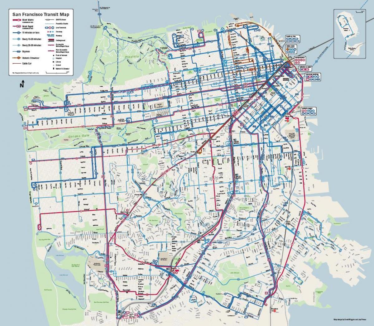 San Francisco bus system map