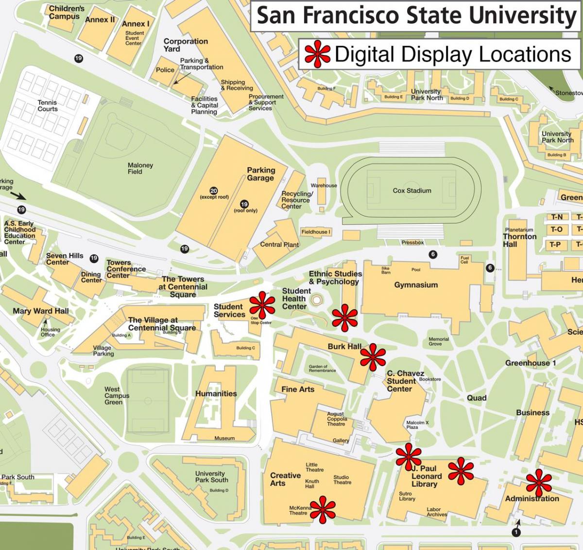 San Francisco state university kort