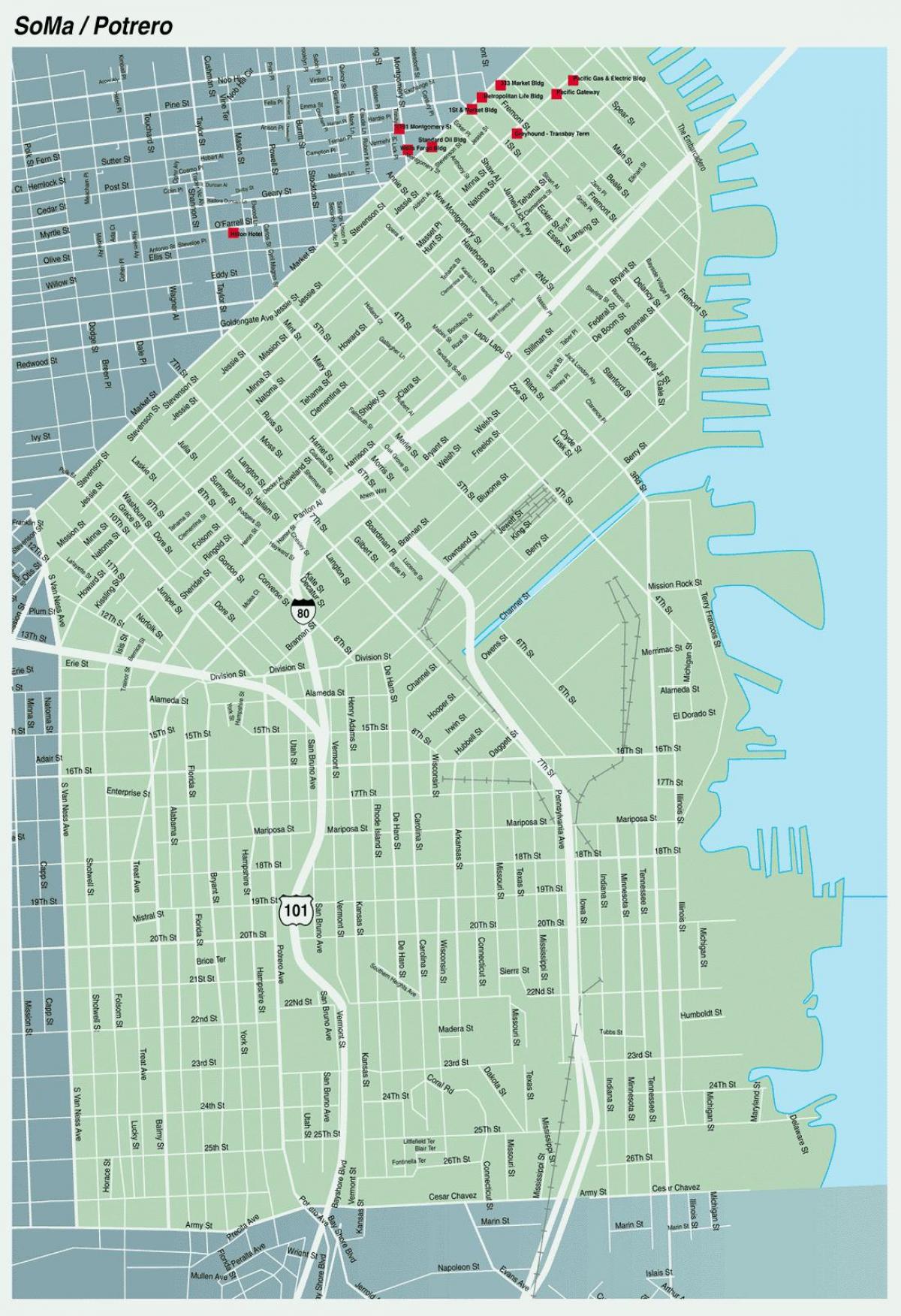 kort over soma San Francisco