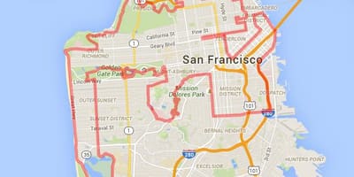 Golden gate park cykelstier kort