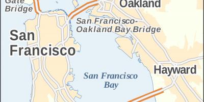 Kort over San Francisco golden gate bridge