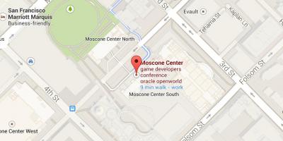 Kort over moscone center i San Francisco