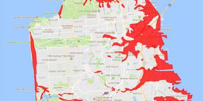 San Francisco områder for at undgå kort