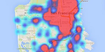 Kort over San Francisco afføring