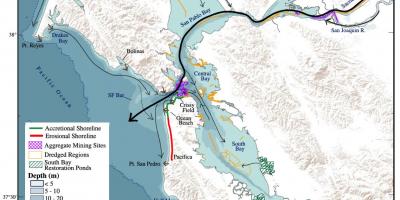 Kort over San Francisco-bugten dybde