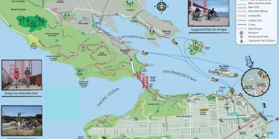 Kort over San Francisco cykel tur