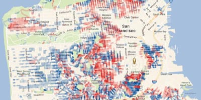 Kort over San Francisco højde