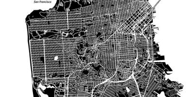 Kort over San Francisco vektor