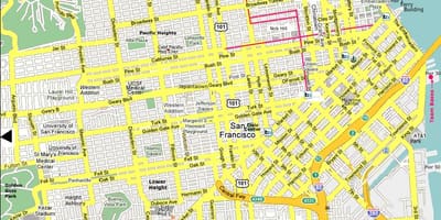 San Francisco seværdigheder kort