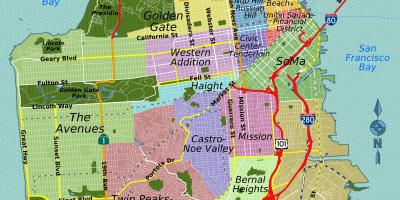 Street map of San Francisco, californien