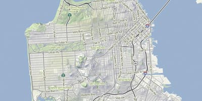 Kort over San Francisco terræn