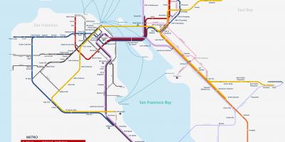 San Francisco metro system map
