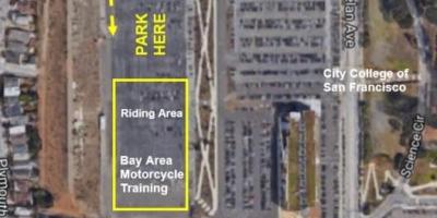 Kort over SF motorcykel parkering